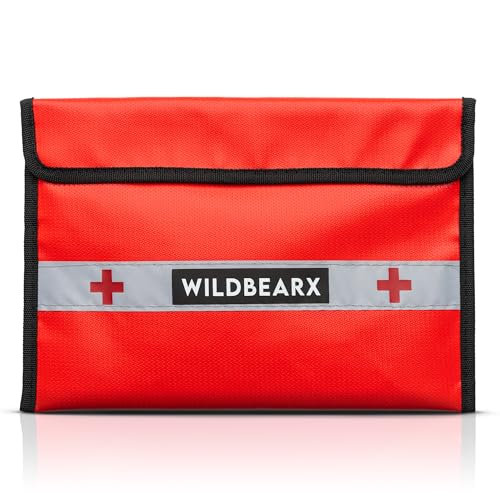 WildBearX Fireproof Document Bag + First Aid Kit